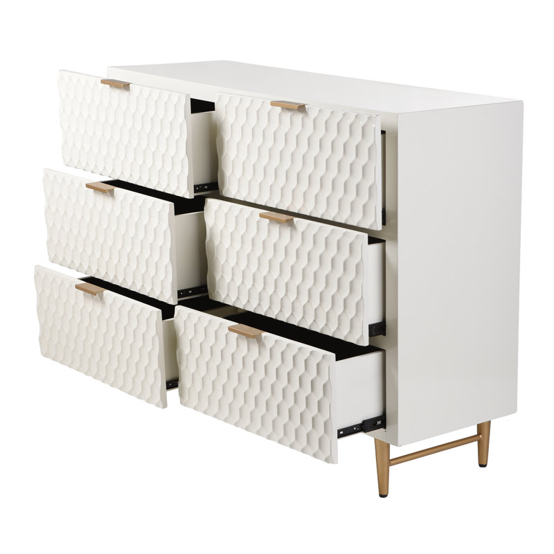 Commode double 6 tiroirs l 47,25 po