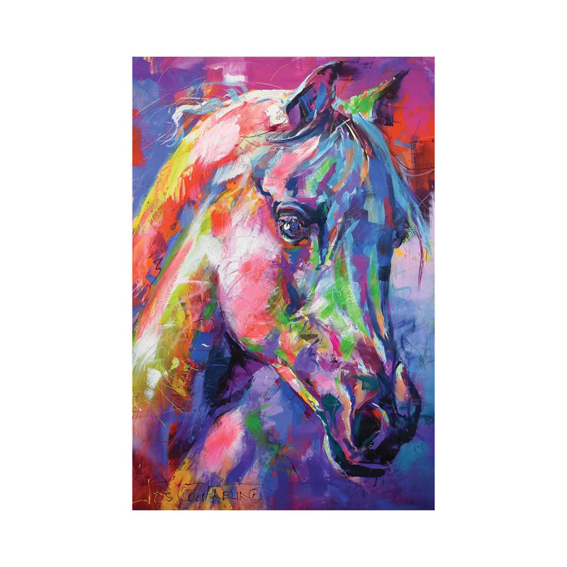 Horse by Jos Coufreur - Wrapped Canvas Gallery-Wrapped Canvas Giclée, 30.48cm H x 30.48cm W