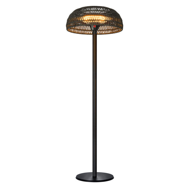 Chauffe-terrasse électrique portatif 1500W, Noir