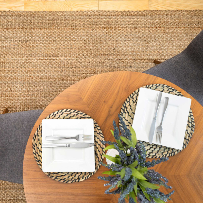 Handwoven Natural Brown Indoor Rug, Rectangle 200cm x 290cm
