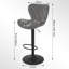 Padroni Upholstered Velvet Adjustable Height Bar Stool-110701331