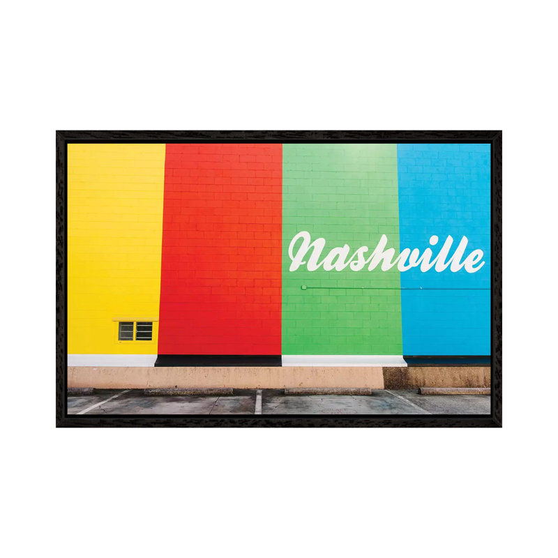 Nashville Street V by Bethany Young - Print on Canvas, Black Framed, 101.6cm H x 152.4cm W x 3.81cm D