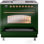 Cuisinière à double combustible 36 pouces avec 6 brûleurs, plaque chauffante (porte vitrée) ILVE Nostalgie II Series