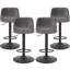 Ensemble de 2 tabourets de bar réglables, tabourets de bar pivotants de style Mid-Century, tabourets de bar industriels avec dossier et chaises de bar à hauteur de comptoir-1260800184