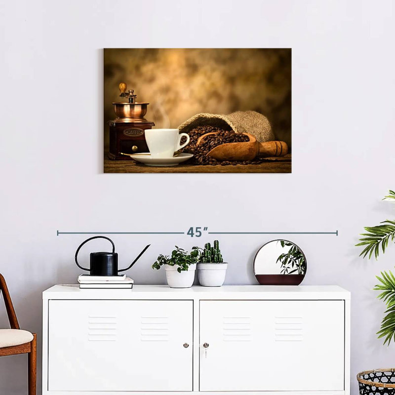 Impression sur toile Rustic Coffee, H 20 po x l 30 po x P 1,25 po