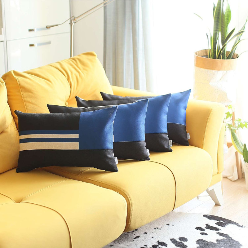 Housse de coussin rectangulaire, Bleu