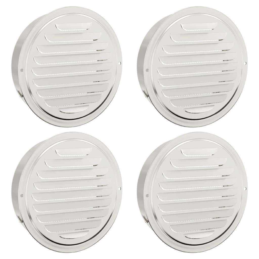Vidaxl Air Vent Covers Silver Stainless Steel Ventilation Circulator Panel