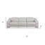 Canapé inclinable en cuir italien gris clair 103 po USB