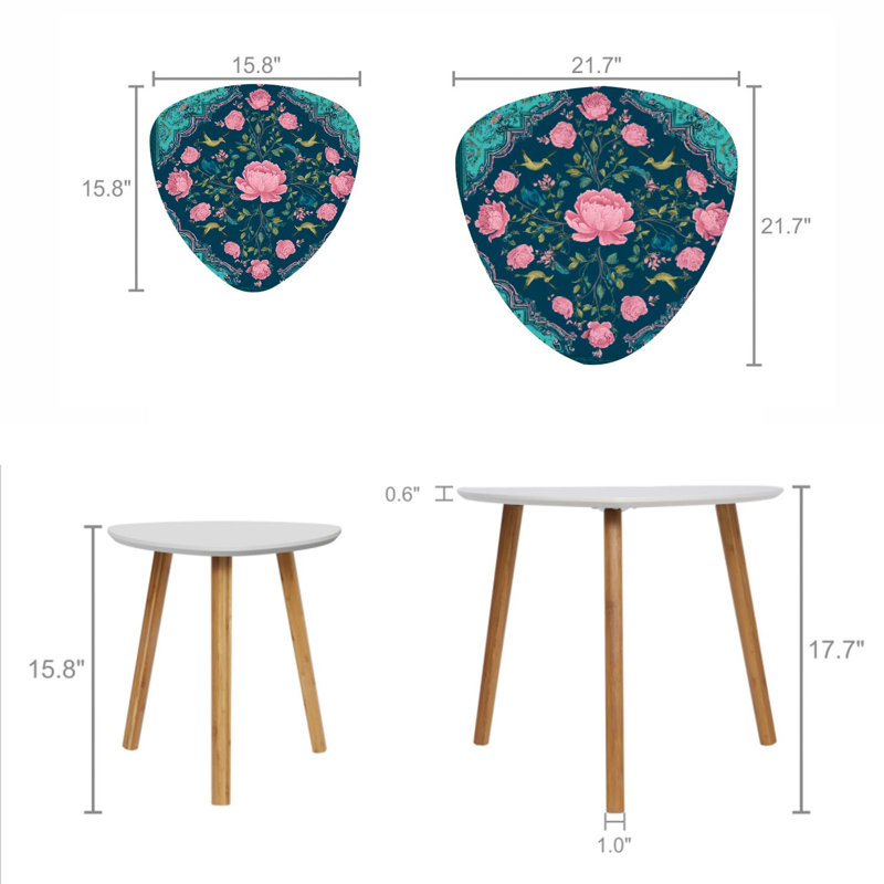 Ensemble de 2 tables basses gigognes Triangle