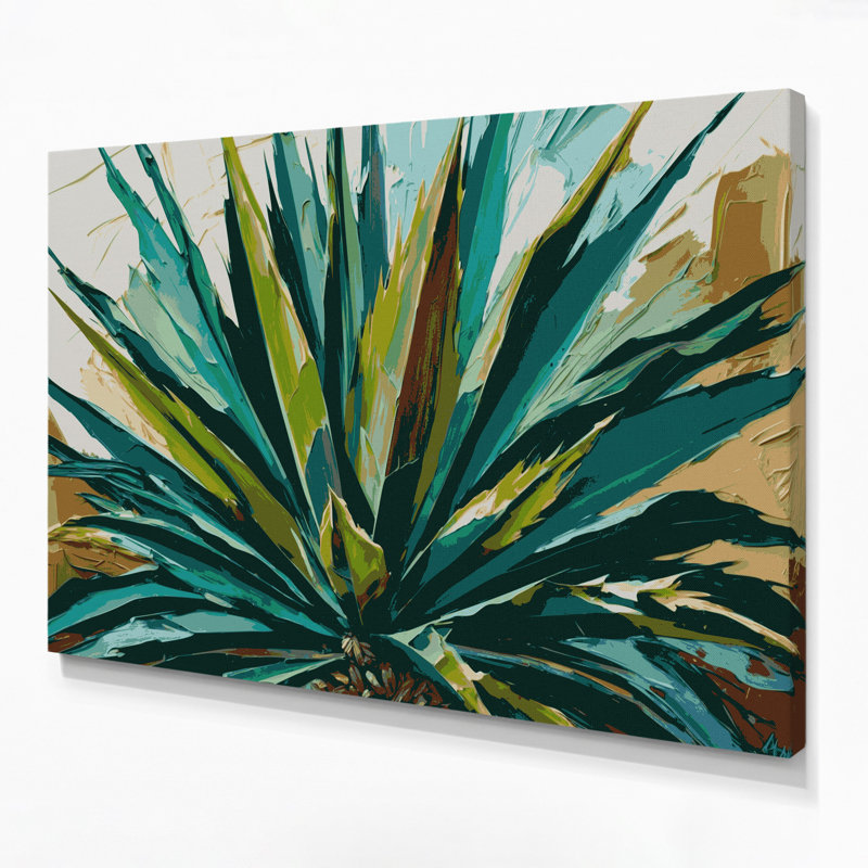 Art mural sur toile Botanical Yucca, H 12 po x l 18 po
