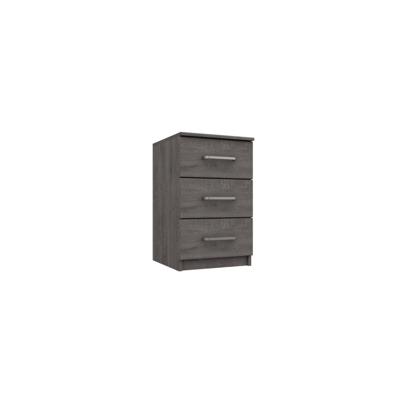 Bushnell 38.3cm W Manufactured Wood Bedside Table, Dark Grey