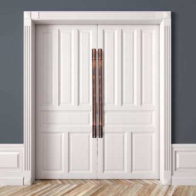 Rustic Aged Copper T-Barn Door Handles