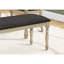 Banc rembourré gris antique en bois massif de 48 po de L 47,5 po, banc d'entrée gris antique