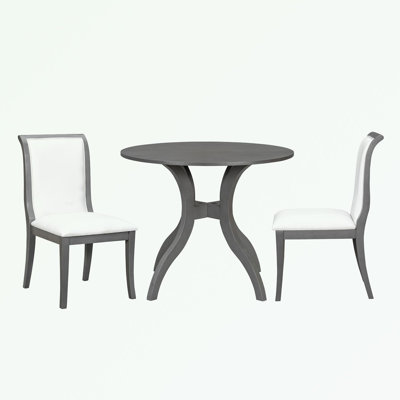 3-Piece Dining Table Set with 2 side Chairs
