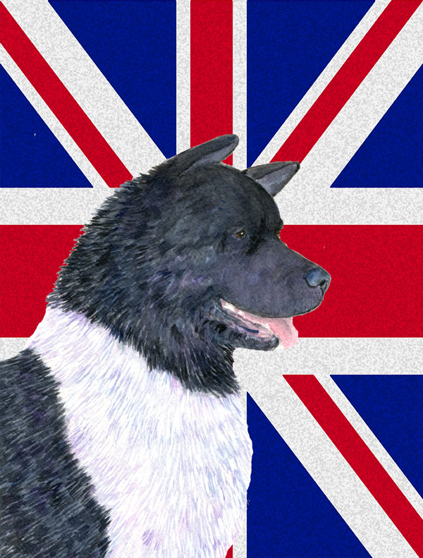 40 x 28 po en polyester britannique 2 faces english union jack drapeau maison, Akita