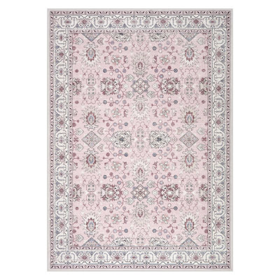 9x12 Area Rug for Living Room, Washable Vintage Printed Soft Rugs, Non Slip Low Pile Carpet for Bedroom, Dining Room, Living Room, Blue