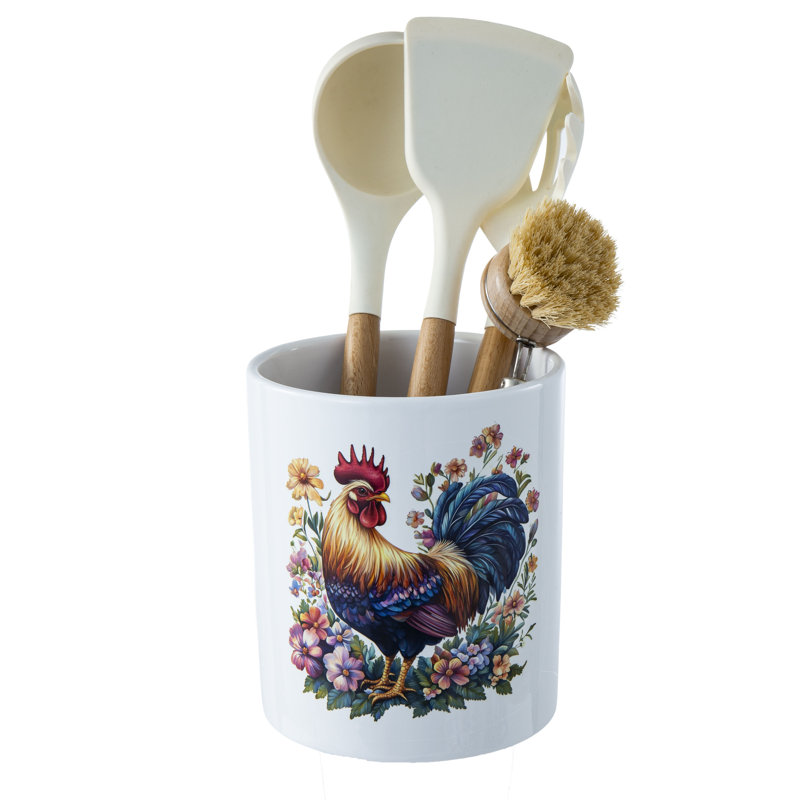 Coq décoratif pour ustensiles de cuisine