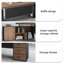 Brown L-Shaped Solid Wood with 3 drawers Executive Desk