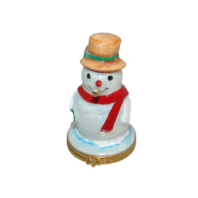 Snowman With Gold Pipe