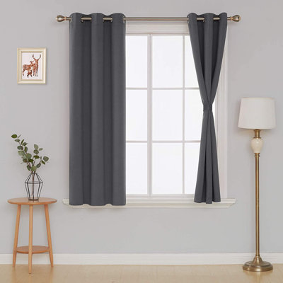 Bix Solid Blackout Thermal Grommet Curtain Panels