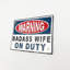 Elizalde Cast Iron Badass Wife Wall Sign
