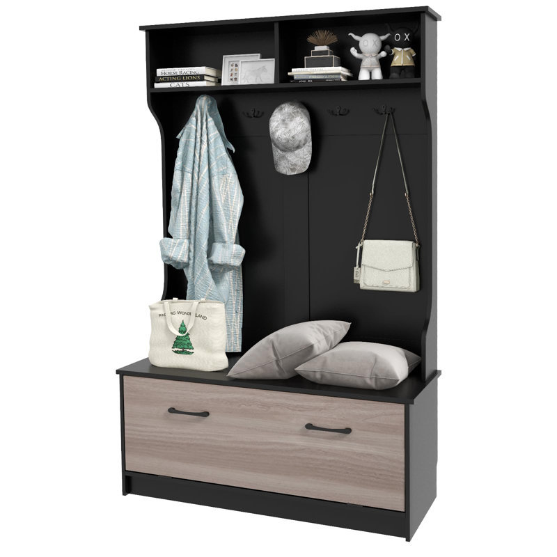 Ammer Hall Tree 100cm Wide, Black