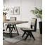 Chaises d'appoint de salle à manger de style contemporain avec accoudoirs rembourrés en tissu clair 2 pièces