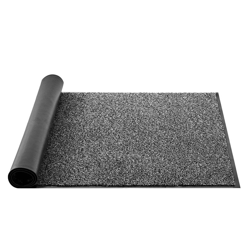 Tapis de porte avant en PVC gris foncé antidérapant 1 pièce 5 pi x 3 pi