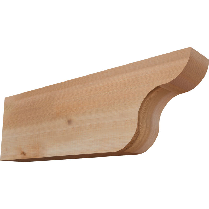 Carmel Smooth Rafter Tail, Western Red Cedar, 8"H x 3 1/2"W x 24"L