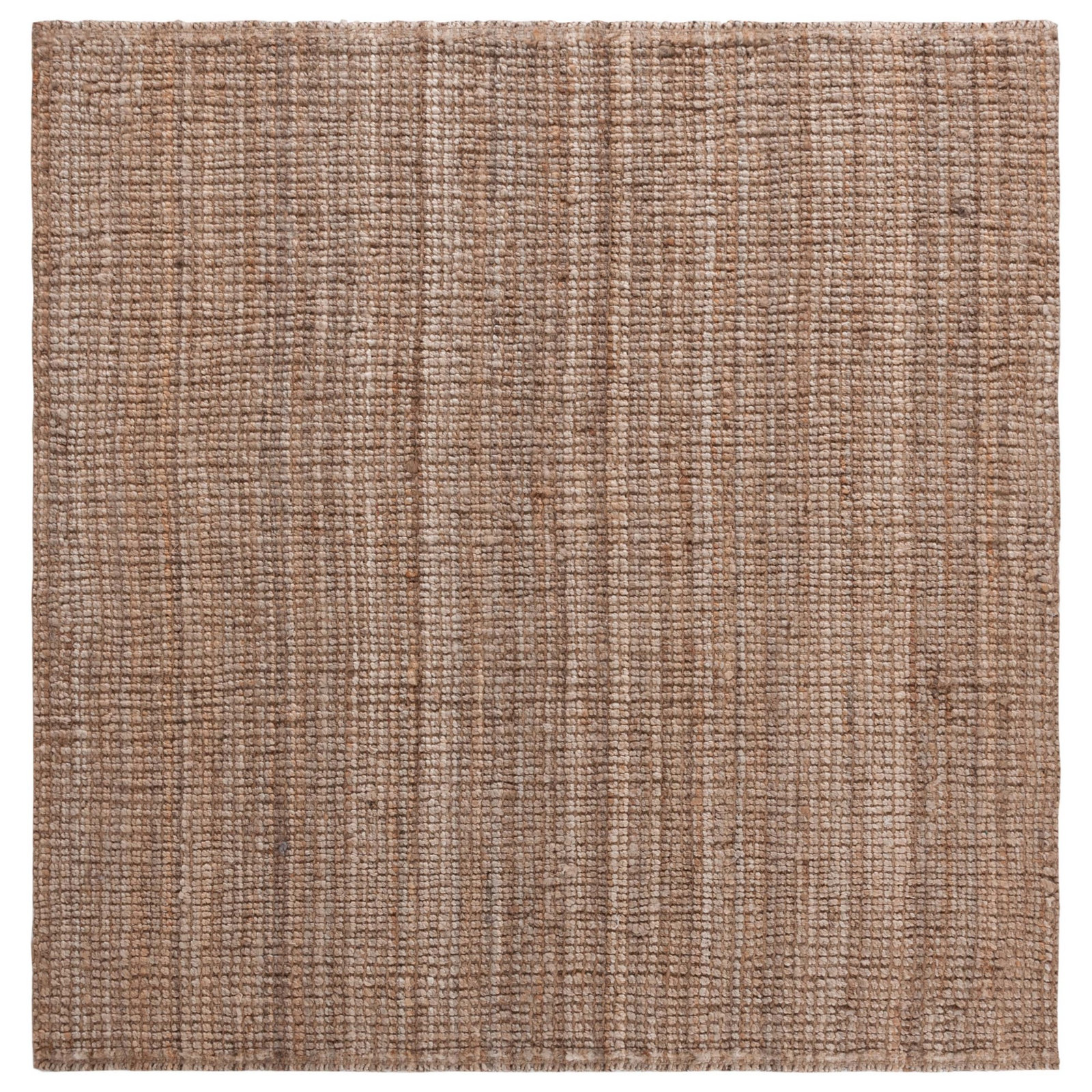 Alda Natural Gray Hand-Woven Jute Rug, Square 6'