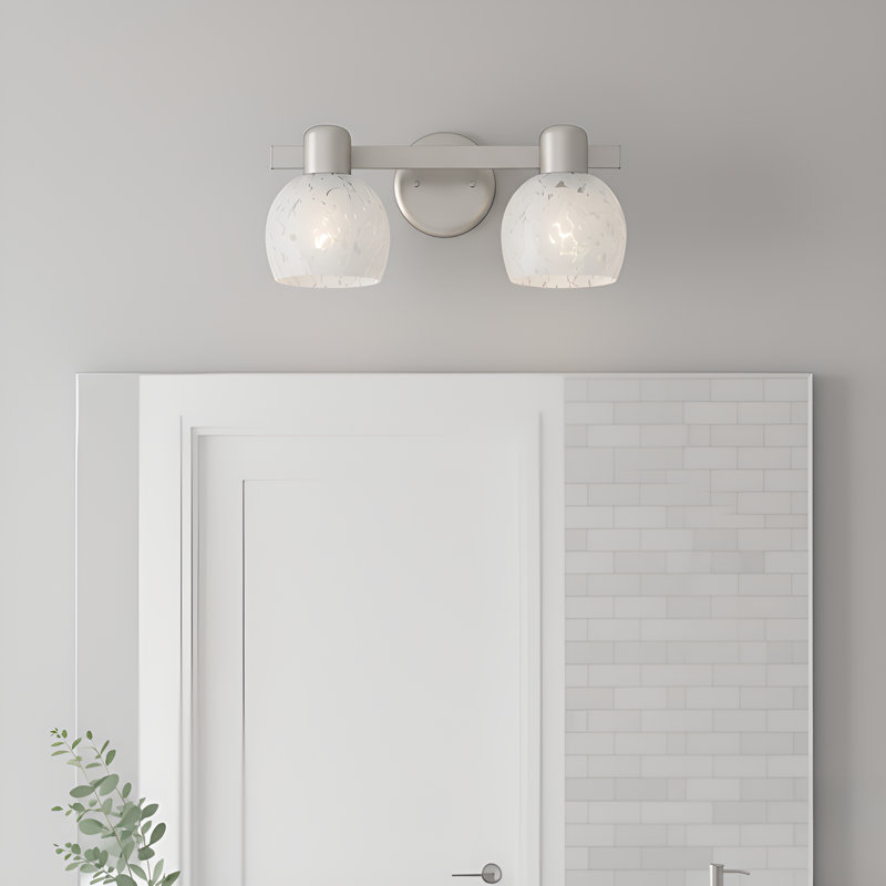 Layton 2-Light Brushed Nickel Vanity Light