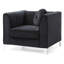 Fauteuil incliné noir élégant Sleek