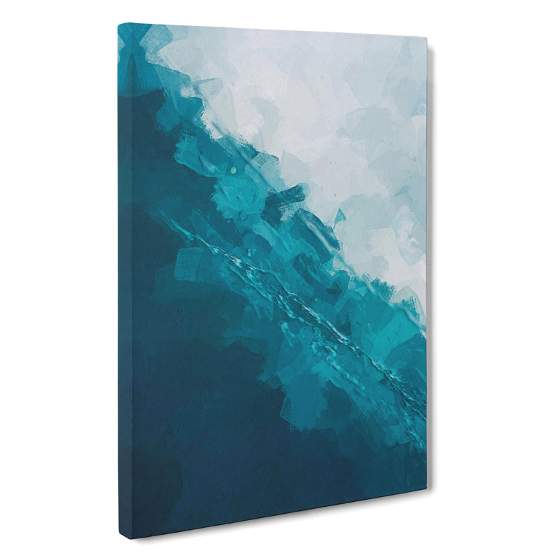 Ocean Droplets Abstract - Wrapped Canvas Painting, 50cm H x 35cm W x 3cm D