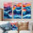 Toile naturelle avec cadre flottant