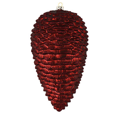 Ornement de Noël pomme de pin mat scintillant