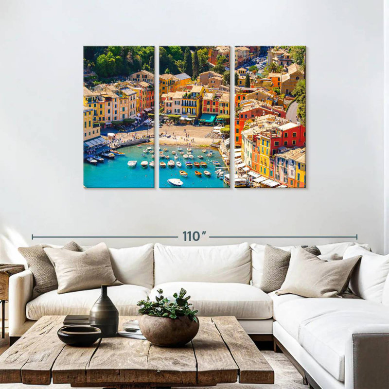 Kavia Portofino Fishing Town, 48" H x 74" W
