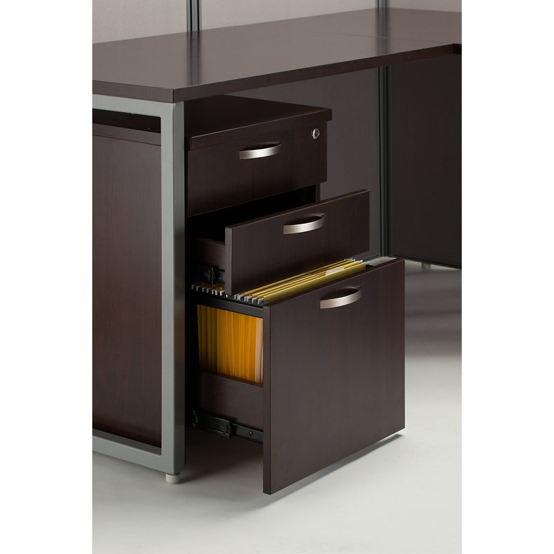 Easy Office Benching Workstation, Mocha Cherry