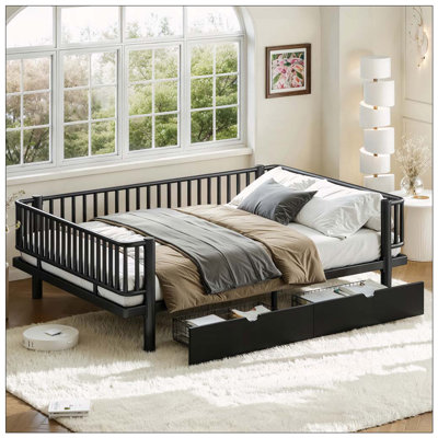 Platform Bed with Storage Drawers