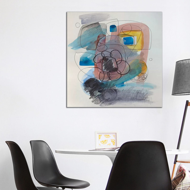 Modernist Study XV by Pamela Staker - Painting on Canvas, Black Framed, 93.98 cm H x 93.98 cm W x 1.91 cm D