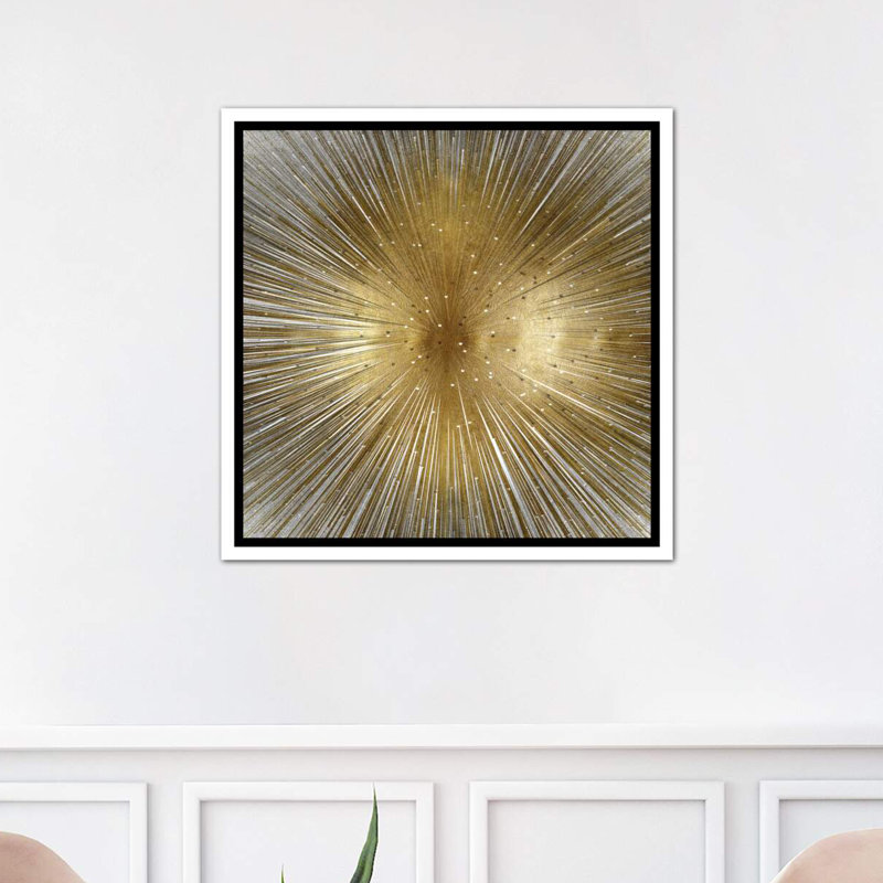 «Radiant» par Abby Young - impression d'art graphique, Toile blanche encadrée, H 18 po x l 18 po x 1,5 po