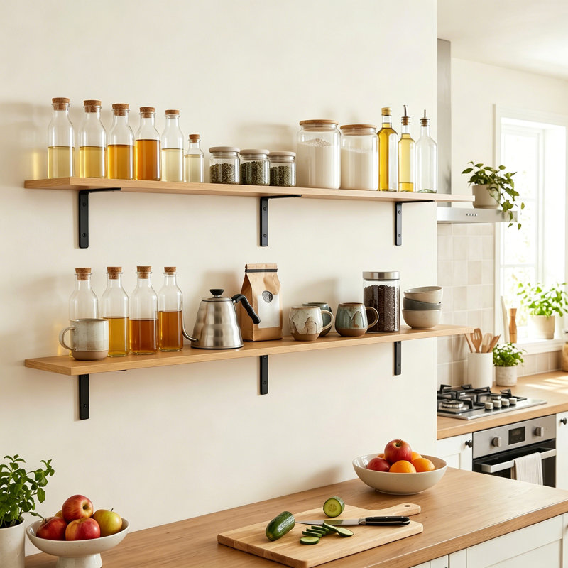 2 Piece Floating Shelf, 120cm W X 20cm D X 15cm H