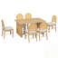 Ensemble de table de salle à manger 7 pièces avec 6 chaises en rotin-562003374