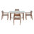 Klyndara Rectangular 4 - Person 59.06'' L Outdoor Dining Set with 4 Chairs-7684098