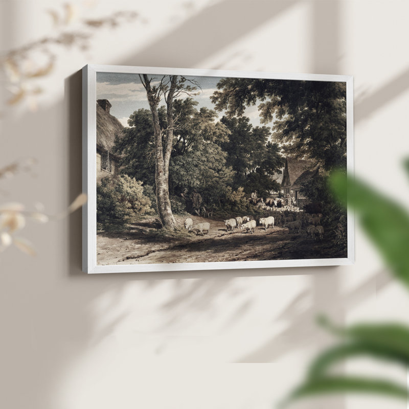 Paysages rétro-CCDCLXIV - reproduction encadrée, H 16 po x l 20 po, Blanc