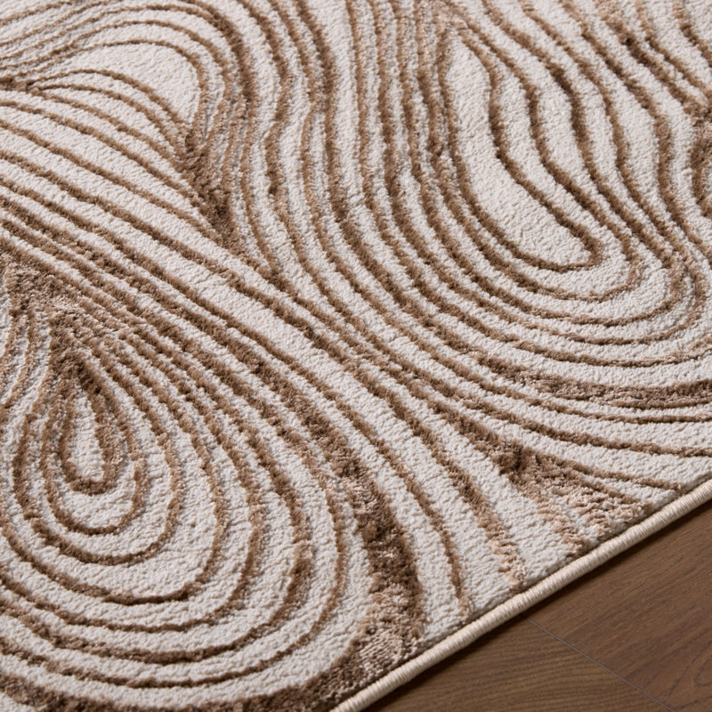 ELLE Decor X Livabliss Grenelle Machine Woven Rug, Rectangle 7'10" x 10', Brown
