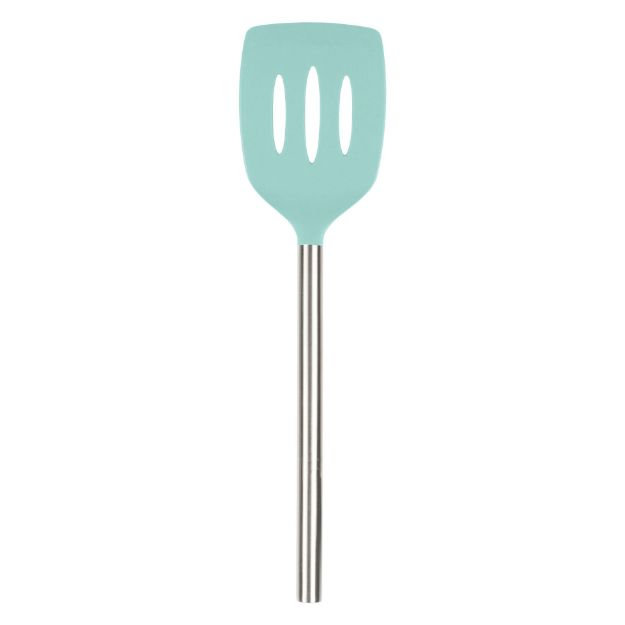 Silicone Slotted Turner - Light Aqua, Light Aqua