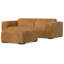Rex 88" Genuine Leather Modular Sofa and Ottoman-98738256