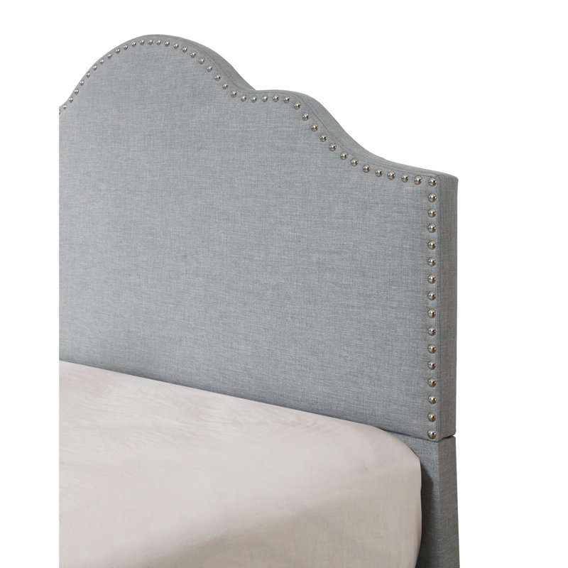Adelhard Upholstered Standard Bed, California King, Light Gray