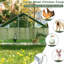 Poulailler en métal galvanisé - Walk-in avec housse imperméable et adaptée aux canards, aux lapins, aux poulets et aux poules de 10 pi x 6,6 po