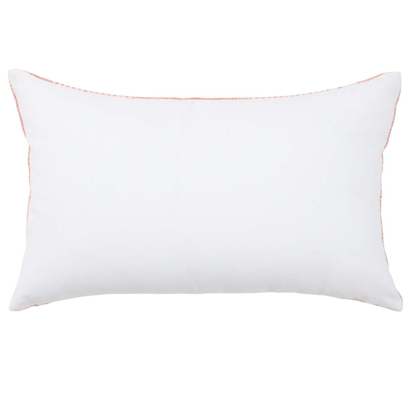 Aelin Pillow Cover, Orange/Light Gray, Polyester/Polyfill